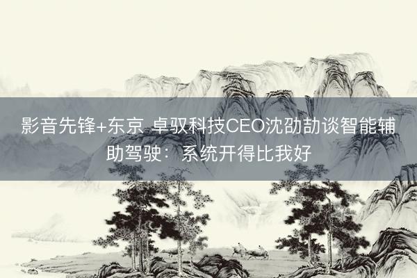 影音先锋+东京 卓驭科技CEO沈劭劼谈智能辅助驾驶：系统开得比我好