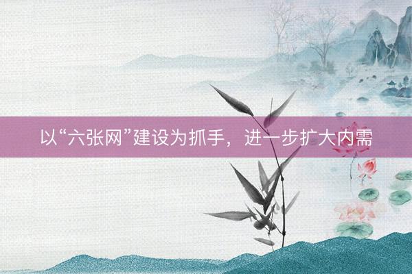 以“六张网”建设为抓手，进一步扩大内需