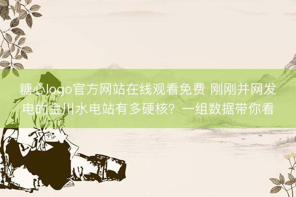 糖心logo官方网站在线观看免费 刚刚并网发电的金川水电站有多硬核？一组数据带你看