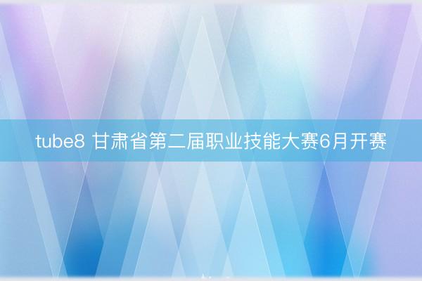 tube8 甘肃省第二届职业技能大赛6月开赛