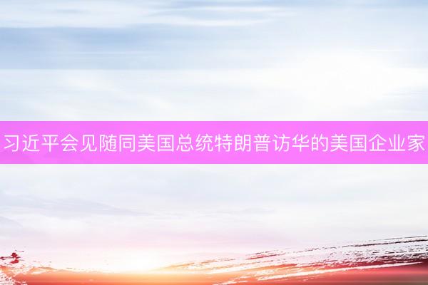 习近平会见随同美国总统特朗普访华的美国企业家