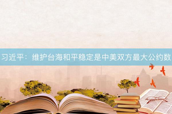 习近平：维护台海和平稳定是中美双方最大公约数