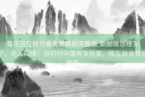 霜花店在线观看免费韩剧完整版 新加坡总理哭了，无人同情！当初对中国有多狂妄，现在就多狼狈