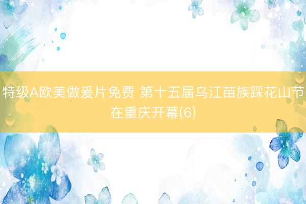 特级A欧美做爰片免费 第十五届乌江苗族踩花山节在重庆开幕(6)