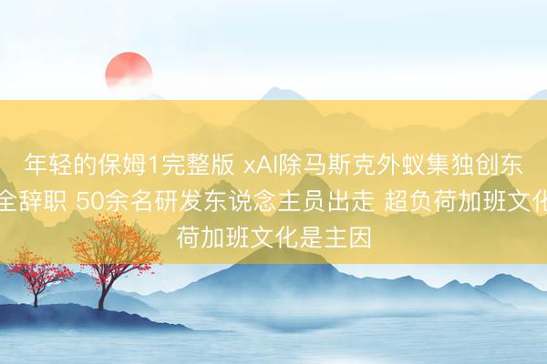 年轻的保姆1完整版 xAI除马斯克外蚁集独创东说念主全辞职 50余名研发东说念主员出走 超负荷加班文化是主因