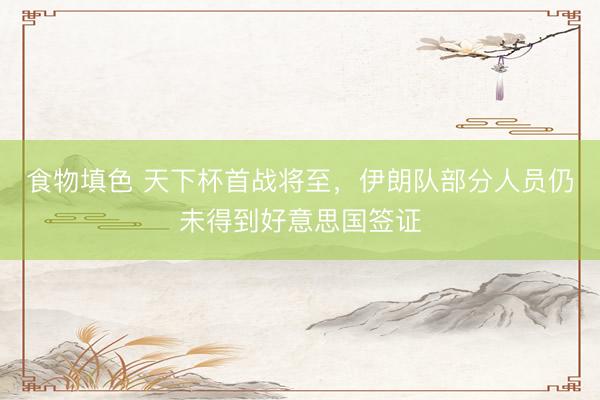 食物填色 天下杯首战将至，伊朗队部分人员仍未得到好意思国签证